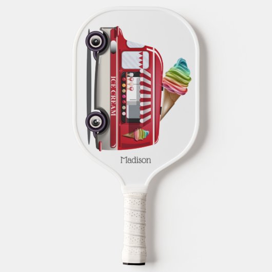 Aangepaste naam Ice Cream Truck Pickleball Paddle (Achterkant)