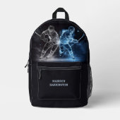 Aangepaste naam Ice Hockey Bedrukte Rugzak (Voorkant)