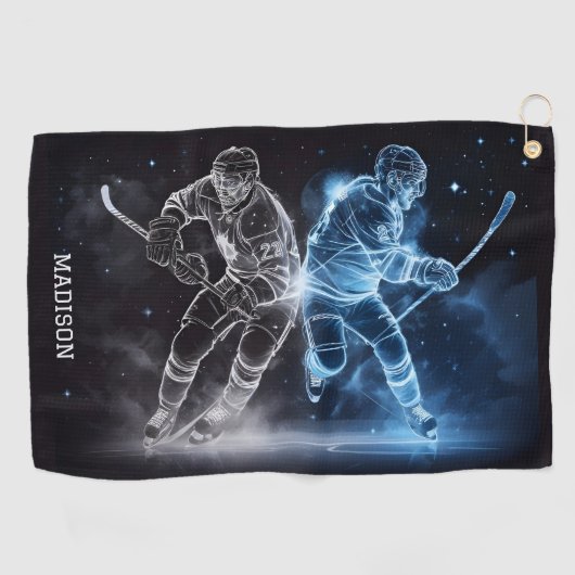 Aangepaste naam Ice Hockey Golfhanddoek (Horizontaal)