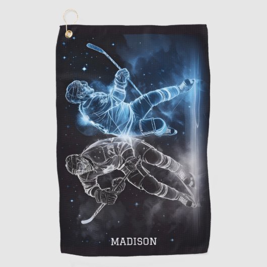 Aangepaste naam Ice Hockey Golfhanddoek (Voorkant)