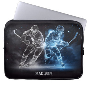 Aangepaste naam Ice Hockey Laptop Sleeve
