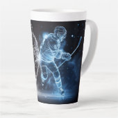 Aangepaste naam Ice Hockey Latte Mok (Rechterhoek)