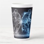 Aangepaste naam Ice Hockey Latte Mok (Voorkant)