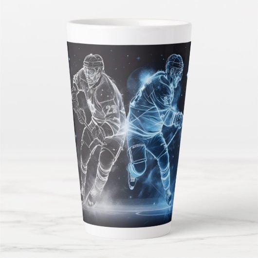 Aangepaste naam Ice Hockey Latte Mok (Voorkant)