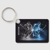 Aangepaste naam Ice Hockey Sleutelhanger (Achterkant)