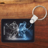 Aangepaste naam Ice Hockey Sleutelhanger (Voorkant)