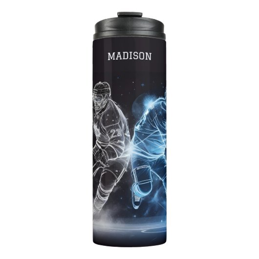 Aangepaste naam Ice Hockey Thermosbeker (Voorkant)