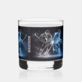 Aangepaste naam Ice Hockey Whisky Glas (Achterkant)