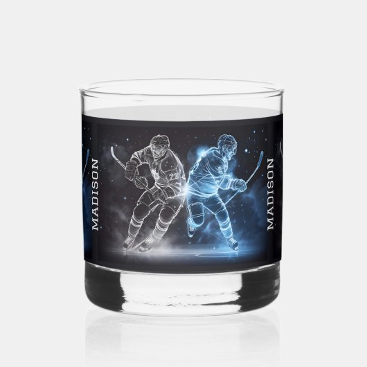 Aangepaste naam Ice Hockey Whisky Glas (Links)