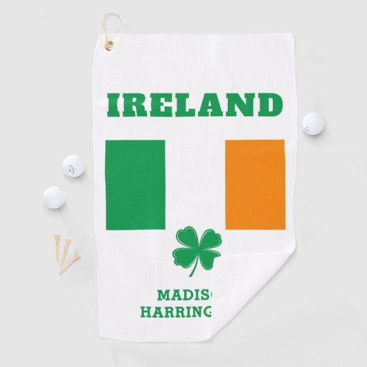 Aangepaste naam Ierland Golfhanddoek (Insitu)