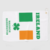Aangepaste naam Ierland Golfhanddoek (Horizontaal)