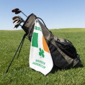 Aangepaste naam Ierland Golfhanddoek (Groen)