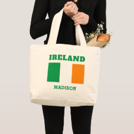 Aangepaste naam Ierland Grote Tote Bag