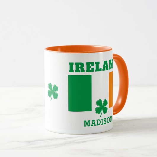 Aangepaste naam Ierland Mok (Voorkant rechts)