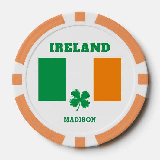 Aangepaste naam Ierland Poker Chips (Voorkant)