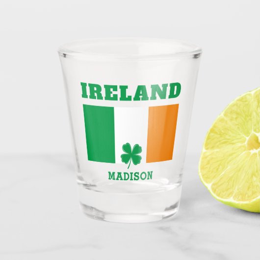 Aangepaste naam Ierland Shot Glas (Voorkant)