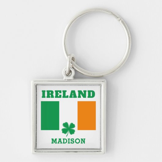 Aangepaste naam Ierland Sleutelhanger (Voorkant)