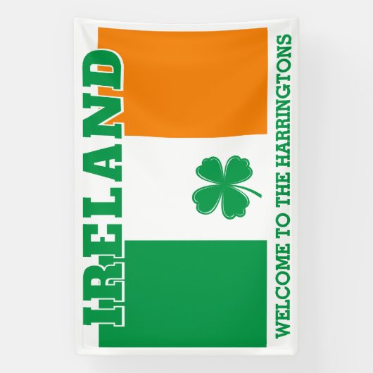 Aangepaste naam Ierland Spandoek (Verticaal)
