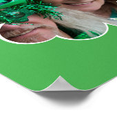 Aangepaste naam Ierse klaver foto St. Patrick's Da Poster (Hoek)