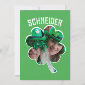 Aangepaste naam Ierse klaver foto St. Patricksdag Feestdagenkaart (Voorkant)