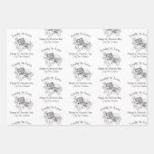 Aangepaste naam Ierse suiker schedel Paar Lucky in Inpakpapier Vel (Voorkant 3)