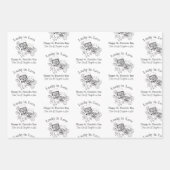 Aangepaste naam Ierse suiker schedel Paar Lucky in Inpakpapier Vel (Voorkant 2)