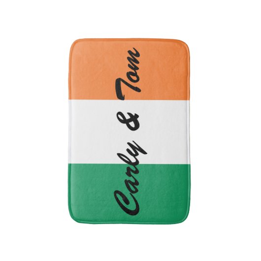 Aangepaste naam Ierse vlag bmt Badmat (Voorkant Verticaal)