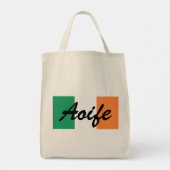 Aangepaste naam Ierse vlag gtcnt Tote Bag (Achterkant)