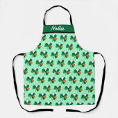 Aangepaste naam Ierse vlag Kleuren Ierse Shamrock Schort (Voorkant)