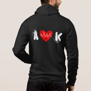 Aangepaste naam Ik hou van mijn vriendin modern zw Hoodie