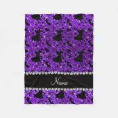 Aangepaste naam in digo paarse glitter ballroom da fleece deken (Voorkant)