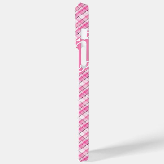 Aangepaste naam in Pink Pset Tartan Patroon Case-Mate iPhone Case (Achterkant / Links)