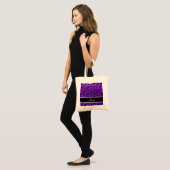 Aangepaste naam indigo paarse glitter figuurskatti tote bag (Voorkant (model))