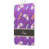 Aangepaste naam indigo paarse glitter verpleegster luchtverfrisser (Links)