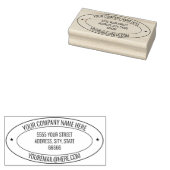 Aangepaste Naam Info Adres Ovaal Rubber Stamp Temp Rubberstempel (Gestempeld)