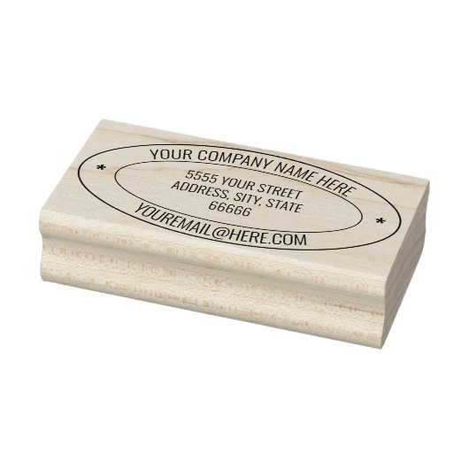 Aangepaste Naam Info Adres Ovaal Rubber Stamp Temp Rubberstempel (Stempel)