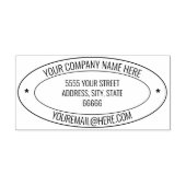 Aangepaste Naam Info Adres Ovaal Rubber Stamp Temp Rubberstempel (Afrduk)