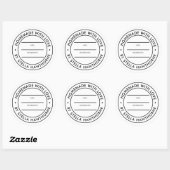 Aangepaste naam ingrediënten datum zelfgemaakt met ronde sticker (Vel)