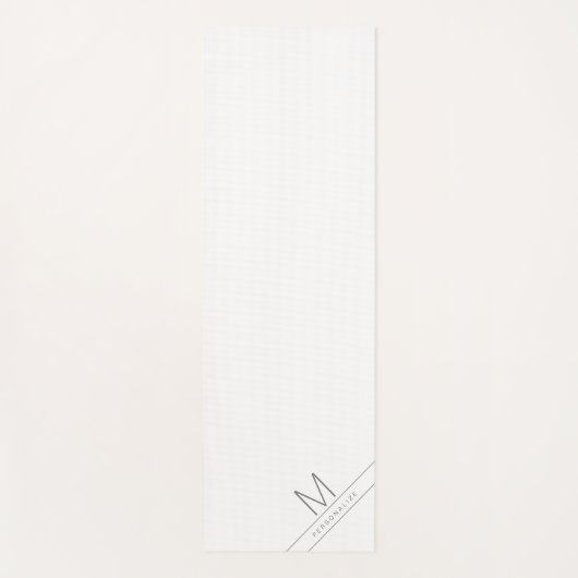Aangepaste naam Initiaal Aangepast wit Yoga Mat (Voorkant)