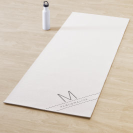 Aangepaste naam Initiaal Aangepast wit Yoga Mat