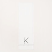 Aangepaste naam Initiaal Aangepast wit Yogamat (Voorkant)