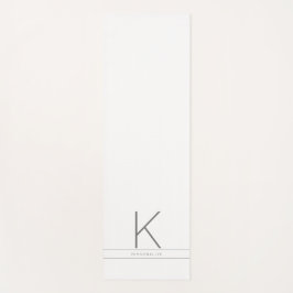 Aangepaste naam Initiaal Aangepast wit Yogamat