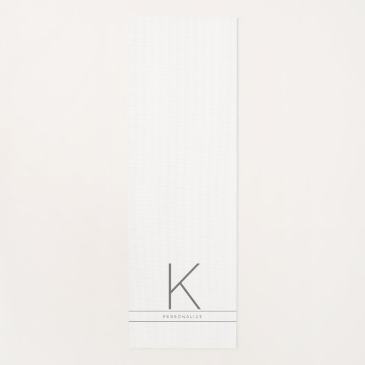 Aangepaste naam Initiaal Aangepast wit Yogamat (Voorkant)