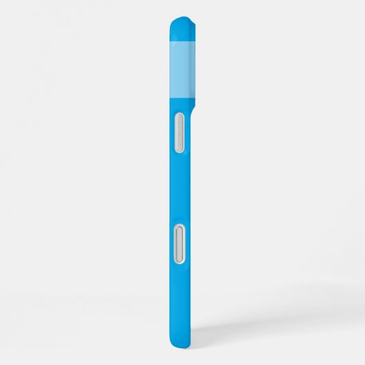 Aangepaste naam initiaal bloemen harten blauw iPhone hoesje (Rechterkant)