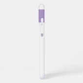 Aangepaste naam initiaal bloemen harten paarse iPhone hoesje (Linkerkant)