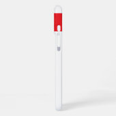 Aangepaste naam initiaal bloemen harten rood iPhone hoesje (Linkerkant)