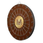 Aangepaste Naam Initiaal Game Room Classy Brown & Dartbord (Voorkant Rechts)