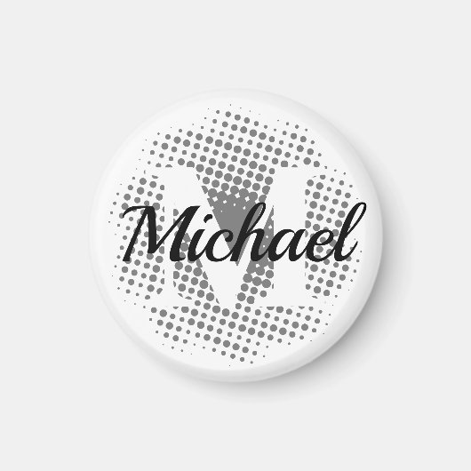 Aangepaste naam initiaal Letter Magneet (Voorkant)