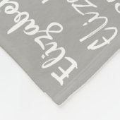 Aangepaste naam Initiaal Monogram grijs witte cade Fleece Deken (Hoek)