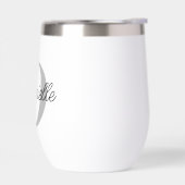 Aangepaste naam Initiaal Monogram Modern Minimalis (Links)